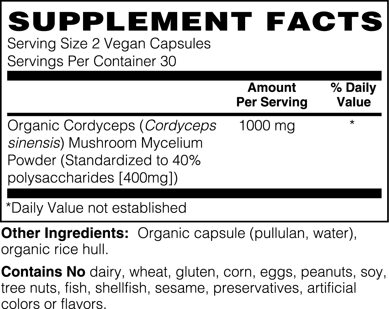 Cordyceps Mushroom Full Spectrum – Highest Potency! Cordyceps Mushroom