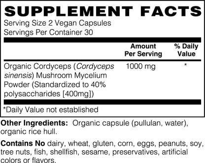 Cordyceps Mushroom Full Spectrum – Highest Potency! Cordyceps Mushroom